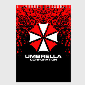 Скетчбук с принтом Umbrella Corporation в Кировске, 100% бумага
 | 48 листов, плотность листов — 100 г/м2, плотность картонной обложки — 250 г/м2. Листы скреплены сверху удобной пружинной спиралью | resident evil | umbrella corporation | амбрелла | амбрелла корпорейшн | вирус | вымышленная военная и фармацевтическая корпорация | игра | умбрелла