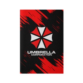 Обложка для паспорта матовая кожа с принтом Umbrella Corporation. в Кировске, натуральная матовая кожа | размер 19,3 х 13,7 см; прозрачные пластиковые крепления | resident evil | umbrella corporation | амбрелла | амбрелла корпорейшн | вирус | вымышленная военная и фармацевтическая корпорация | игра | умбрелла