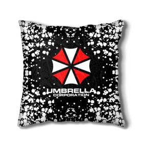 Подушка 3D с принтом Umbrella Corporation. в Кировске, наволочка – 100% полиэстер, наполнитель – холлофайбер (легкий наполнитель, не вызывает аллергию). | состоит из подушки и наволочки. Наволочка на молнии, легко снимается для стирки | resident evil | umbrella corporation | амбрелла | амбрелла корпорейшн | вирус | вымышленная военная и фармацевтическая корпорация | игра | умбрелла