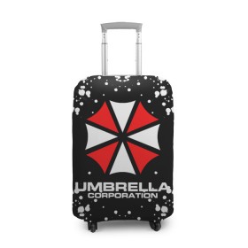 Чехол для чемодана 3D с принтом Umbrella Corporation. в Кировске, 86% полиэфир, 14% спандекс | двустороннее нанесение принта, прорези для ручек и колес | resident evil | umbrella corporation | амбрелла | амбрелла корпорейшн | вирус | вымышленная военная и фармацевтическая корпорация | игра | умбрелла