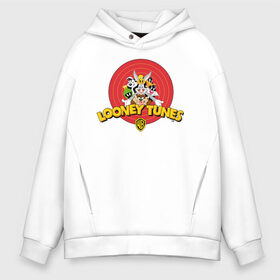 Мужское худи Oversize хлопок с принтом Looney Tunes в Кировске, френч-терри — 70% хлопок, 30% полиэстер. Мягкий теплый начес внутри —100% хлопок | боковые карманы, эластичные манжеты и нижняя кромка, капюшон на магнитной кнопке | bugs bunny | daffy duck | looney tunes | sylvester | tasmanian devil | taz | tweety | vdzabma | багз банни | даффи дак | луни тюнз | сильвестр | таз | тасманский дьяво | твити