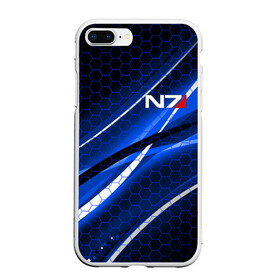 Чехол для iPhone 7Plus/8 Plus матовый с принтом MASS EFFECT N7 в Кировске, Силикон | Область печати: задняя сторона чехла, без боковых панелей | bioware | n7 | shepard | броня | жнецы | костюм | масс эффект | н7 | стальная броня | шепард | эффект массы