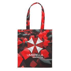 Шоппер 3D с принтом Umbrella Corp. в Кировске, 100% полиэстер | Плотность: 200 г/м2; Размер: 34×35 см; Высота лямок: 30 см | biohazard | biohazard 7 | crocodile | fang | game | hand | monster | new umbrella | resident evil | resident evil 7 | umbrella | umbrella corp | umbrella corporation | zombie