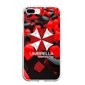 Чехол для iPhone 7Plus/8 Plus матовый с принтом Umbrella Corp в Кировске, Силикон | Область печати: задняя сторона чехла, без боковых панелей | biohazard | biohazard 7 | crocodile | fang | game | hand | monster | new umbrella | resident evil | resident evil 7 | umbrella | umbrella corp | umbrella corporation | zombie