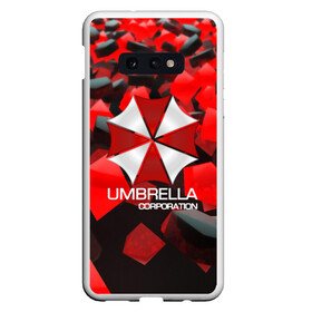 Чехол для Samsung S10E с принтом Umbrella Corp в Кировске, Силикон | Область печати: задняя сторона чехла, без боковых панелей | biohazard | biohazard 7 | crocodile | fang | game | hand | monster | new umbrella | resident evil | resident evil 7 | umbrella | umbrella corp | umbrella corporation | zombie