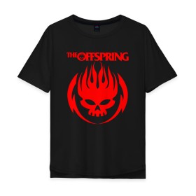 Мужская футболка хлопок Oversize с принтом THE OFFSPRING в Кировске, 100% хлопок | свободный крой, круглый ворот, “спинка” длиннее передней части | america | offspring | the offspring | usa | америка | атом уиллард | грег к | декстер холланд | джеймс лилья | нудлс | огонь | офспринг | оффспринг | пит парада | пламя | рон уэлти | сша | череп