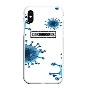 Чехол для iPhone XS Max матовый с принтом CORONAVIRUS в Кировске, Силикон | Область печати: задняя сторона чехла, без боковых панелей | covid 19 | molecule | абстракция | клетки | коронавирус | медицина | микробы | молекулы | наука | нейрон | нейроны | текстура | текстуры | формула