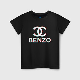 Детская футболка хлопок с принтом BBT BENZO GANG в Кировске, 100% хлопок | круглый вырез горловины, полуприлегающий силуэт, длина до линии бедер | Тематика изображения на принте: bbt | benzo | benzo gang | big baby tape | ббт | бензо