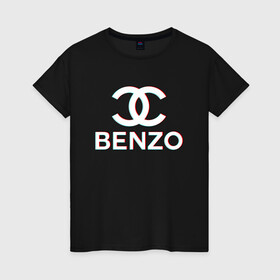Женская футболка хлопок с принтом BBT BENZO GANG в Кировске, 100% хлопок | прямой крой, круглый вырез горловины, длина до линии бедер, слегка спущенное плечо | bbt | benzo | benzo gang | big baby tape | ббт | бензо