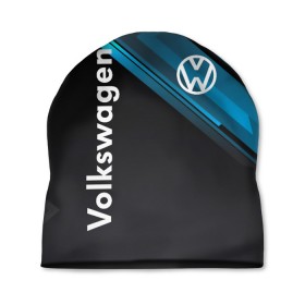 Шапка 3D с принтом Volkswagen. в Кировске, 100% полиэстер | универсальный размер, печать по всей поверхности изделия | 2020 | car | sport | volkswagen | авто | автомобильные | бренд | вирус | коронавирус | марка | машина | новый лого | спорт | стиль | фольксваген