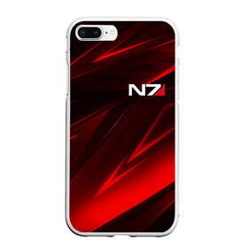 Чехол для iPhone 7Plus/8 Plus матовый с принтом MASS EFFECT N7 в Кировске, Силикон | Область печати: задняя сторона чехла, без боковых панелей | bioware | n7 | shepard | броня | жнецы | костюм | масс эффект | н7 | стальная броня | шепард | эффект массы