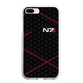 Чехол для iPhone 7Plus/8 Plus матовый с принтом MASS EFFECT N7 в Кировске, Силикон | Область печати: задняя сторона чехла, без боковых панелей | bioware | n7 | shepard | броня | жнецы | костюм | масс эффект | н7 | стальная броня | шепард | эффект массы