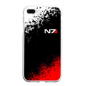 Чехол для iPhone 7Plus/8 Plus матовый с принтом MASS EFFECT N7 в Кировске, Силикон | Область печати: задняя сторона чехла, без боковых панелей | bioware | n7 | shepard | броня | жнецы | костюм | масс эффект | н7 | стальная броня | шепард | эффект массы