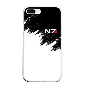 Чехол для iPhone 7Plus/8 Plus матовый с принтом MASS EFFECT N7 в Кировске, Силикон | Область печати: задняя сторона чехла, без боковых панелей | Тематика изображения на принте: bioware | n7 | shepard | броня | жнецы | костюм | масс эффект | н7 | стальная броня | шепард | эффект массы