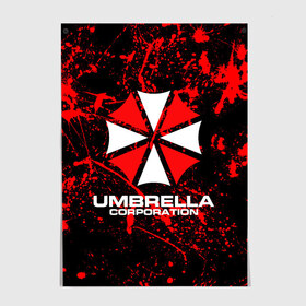 Постер с принтом Umbrella Corporation. в Кировске, 100% бумага
 | бумага, плотность 150 мг. Матовая, но за счет высокого коэффициента гладкости имеет небольшой блеск и дает на свету блики, но в отличии от глянцевой бумаги не покрыта лаком | resident evil | umbrella corporation | амбрелла | амбрелла корпорейшн | вирус | вымышленная военная и фармацевтическая корпорация | игра | умбрелла