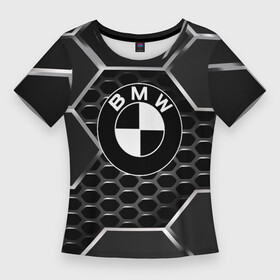 Женская футболка 3D Slim с принтом BMW в Кировске,  |  | amg | auto | bmw | honda | jdm | mercedes | nissan | porsche | racing | sport | toyota | автомобил | автомобильные | киа | лексус | марка | машины | митсубиси | ниссан | порше | спорт | субару | тесла | тойота | хонда