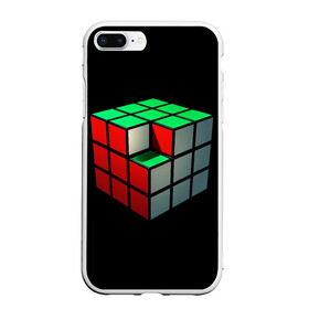 Чехол для iPhone 7Plus/8 Plus матовый с принтом Кубик Рубика в Кировске, Силикон | Область печати: задняя сторона чехла, без боковых панелей | 3d | головоломка | игры | кубик | мозг | недостающий | рубика | элемент