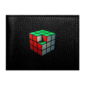 Обложка для студенческого билета с принтом Кубик Рубика в Кировске, натуральная кожа | Размер: 11*8 см; Печать на всей внешней стороне | Тематика изображения на принте: 3d | головоломка | игры | кубик | мозг | недостающий | рубика | элемент