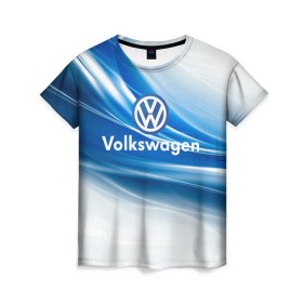 Женская футболка 3D с принтом Volkswagen. в Кировске, 100% полиэфир ( синтетическое хлопкоподобное полотно) | прямой крой, круглый вырез горловины, длина до линии бедер | 2020 | car | sport | volkswagen | авто | автомобильные | бренд | вирус | коронавирус | марка | машина | новый лого | спорт | стиль | фольксваген
