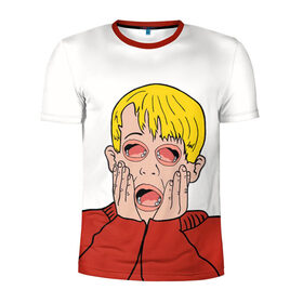 Мужская футболка 3D спортивная с принтом ОДИН ДОМА в Кировске, 100% полиэстер с улучшенными характеристиками | приталенный силуэт, круглая горловина, широкие плечи, сужается к линии бедра | Тематика изображения на принте: 