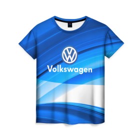 Женская футболка 3D с принтом Volkswagen. в Кировске, 100% полиэфир ( синтетическое хлопкоподобное полотно) | прямой крой, круглый вырез горловины, длина до линии бедер | 2020 | car | sport | volkswagen | авто | автомобильные | бренд | вирус | коронавирус | марка | машина | новый лого | спорт | стиль | фольксваген