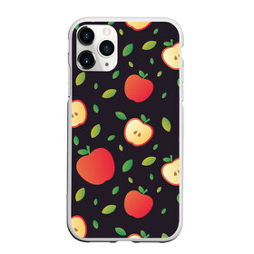 Чехол для iPhone 11 Pro Max матовый с принтом Яблочный узор в Кировске, Силикон |  | узор | узоры | фрукт | фрукты | яблоки | яблоко | ягода | ягоды