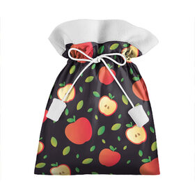 Подарочный 3D мешок с принтом Яблочный узор в Кировске, 100% полиэстер | Размер: 29*39 см | узор | узоры | фрукт | фрукты | яблоки | яблоко | ягода | ягоды