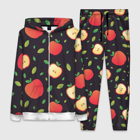 Женский костюм 3D с принтом Яблочный узор в Кировске,  |  | узор | узоры | фрукт | фрукты | яблоки | яблоко | ягода | ягоды