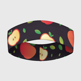 Повязка на голову 3D с принтом Яблочный узор в Кировске,  |  | узор | узоры | фрукт | фрукты | яблоки | яблоко | ягода | ягоды