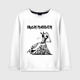 Детский лонгслив хлопок с принтом IRON MAIDEN в Кировске, 100% хлопок | круглый вырез горловины, полуприлегающий силуэт, длина до линии бедер | dave | iron maiden | murray | music | percy harris | rock | адриан смит | айрон мэйден | брюс дикинсон | дэйв мюррей | железная дева | музик | нико макбрэйн | рок | стив харрис | ужасы | хеви метал | яник герс