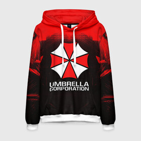 Мужская толстовка 3D с принтом UMBRELLA CORP в Кировске, 100% полиэстер | двухслойный капюшон со шнурком для регулировки, мягкие манжеты на рукавах и по низу толстовки, спереди карман-кенгуру с мягким внутренним слоем. | ada wong | biohazard | leon | nemesis | project resistance | raccoon city | re | re3 | resident evil | resident evil 3 | rpd | stars | umbrella | ада вонг | амбрелла | немезис | ужасы