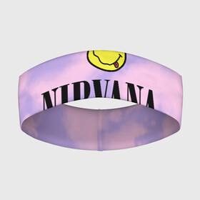 Повязка на голову 3D с принтом NIRVANA в Кировске,  |  | in utero | nevermind | nirvana | nirvana in utero | nirvana logo | smile | курт кобейн | нирвана | нирвана in utero | нирвана лого