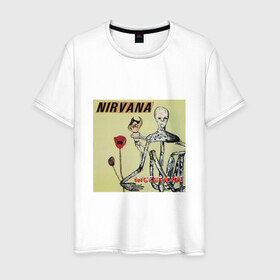 Мужская футболка хлопок с принтом NIRVANA в Кировске, 100% хлопок | прямой крой, круглый вырез горловины, длина до линии бедер, слегка спущенное плечо. | in utero | nevermind | nirvana | nirvana in utero | nirvana logo | smile | курт кобейн | нирвана | нирвана in utero | нирвана лого