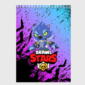 Скетчбук с принтом BRAWL STARS WEREWOLF LEON в Кировске, 100% бумага
 | 48 листов, плотность листов — 100 г/м2, плотность картонной обложки — 250 г/м2. Листы скреплены сверху удобной пружинной спиралью | 