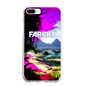 Чехол для iPhone 7Plus/8 Plus матовый с принтом FARCRY в Кировске, Силикон | Область печати: задняя сторона чехла, без боковых панелей | far cry | farcry | game | ubisof | выживание | джунгли | игры | остров | фар край