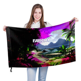 Флаг 3D с принтом FARCRY в Кировске, 100% полиэстер | плотность ткани — 95 г/м2, размер — 67 х 109 см. Принт наносится с одной стороны | far cry | farcry | game | ubisof | выживание | джунгли | игры | остров | фар край