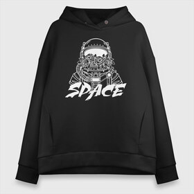 Женское худи Oversize хлопок с принтом Space в Кировске, френч-терри — 70% хлопок, 30% полиэстер. Мягкий теплый начес внутри —100% хлопок | боковые карманы, эластичные манжеты и нижняя кромка, капюшон на магнитной кнопке | 12 апреля | mars one | nasa | space | астронавт | гагарин | день космонавтики | звезды | илон маск | инопланетянин | королев | космический | космонавт | космос | леонов | марс ван | мкс | наса | насо | нло | п