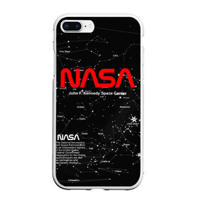 Чехол для iPhone 7Plus/8 Plus матовый с принтом NASA в Кировске, Силикон | Область печати: задняя сторона чехла, без боковых панелей | nasa | астронавт | вселенная | звёздная карта | звёзды | космический | космонавт | космонавтика | космос | наса | ракета | шатл