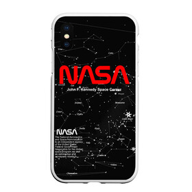 Чехол для iPhone XS Max матовый с принтом NASA в Кировске, Силикон | Область печати: задняя сторона чехла, без боковых панелей | nasa | астронавт | вселенная | звёздная карта | звёзды | космический | космонавт | космонавтика | космос | наса | ракета | шатл