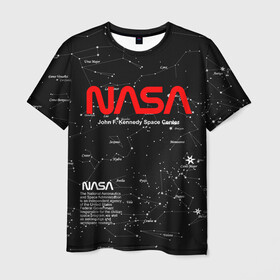 Мужская футболка 3D с принтом NASA в Кировске, 100% полиэфир | прямой крой, круглый вырез горловины, длина до линии бедер | Тематика изображения на принте: nasa | астронавт | вселенная | звёздная карта | звёзды | космический | космонавт | космонавтика | космос | наса | ракета | шатл
