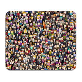 Коврик для мышки прямоугольный с принтом Персонажи South Park в Кировске, натуральный каучук | размер 230 х 185 мм; запечатка лицевой стороны | Тематика изображения на принте: park | sout | мультик | парк | патрен | персонаж | саус | сериал | толпа | южный