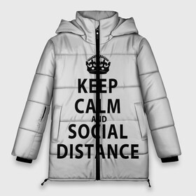 Женская зимняя куртка 3D с принтом Keep Calm And Social Distance в Кировске, верх — 100% полиэстер; подкладка — 100% полиэстер; утеплитель — 100% полиэстер | длина ниже бедра, силуэт Оверсайз. Есть воротник-стойка, отстегивающийся капюшон и ветрозащитная планка. 

Боковые карманы с листочкой на кнопках и внутренний карман на молнии | 2019 | biohazard | calm | china | coronavirus | covid 19 | inc | keep | ncov | ncov19 | ncov2019 | plague | survivor | virus | warning | вирус | дистанцию | коронавирус | соблюдай