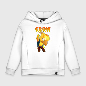 Детское худи Oversize хлопок с принтом BRAWL STARS CROW PHOENIX в Кировске, френч-терри — 70% хлопок, 30% полиэстер. Мягкий теплый начес внутри —100% хлопок | боковые карманы, эластичные манжеты и нижняя кромка, капюшон на магнитной кнопке | Тематика изображения на принте: 8 bit | 8 бит | bibi | brawl stars | crow | el brown | leon | leon shark | max | mr.p | phoenix | sally leon | shark | sprout | stars | virus | werewolf | акула | биби | вирус | ворон | леон | оборотень | пингвин