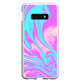 Чехол для Samsung S10E с принтом DIGITAL ART в Кировске, Силикон | Область печати: задняя сторона чехла, без боковых панелей | abstraction | digital art | geometry | hexagon | neon | paints | stripes | texture | triangle | абстракция | брызги | геометрия | диджитал арт | краски | неон | неоновый | соты | текстура