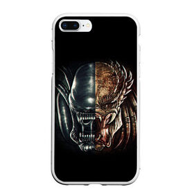 Чехол для iPhone 7Plus/8 Plus матовый с принтом PREDATOR в Кировске, Силикон | Область печати: задняя сторона чехла, без боковых панелей | Тематика изображения на принте: aliens | avp | black | cinema | predator | кино | фильм хищник | фильмы | хищник | чёрный | чужой