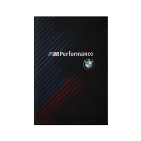 Обложка для паспорта матовая кожа с принтом BMW PERFORMANCE в Кировске, натуральная матовая кожа | размер 19,3 х 13,7 см; прозрачные пластиковые крепления | Тематика изображения на принте: bmw | абстракция | авто | автомобиль | бмв | лого | логотип | машина | скорость