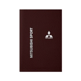 Обложка для паспорта матовая кожа с принтом MITSUBISHI CARBON в Кировске, натуральная матовая кожа | размер 19,3 х 13,7 см; прозрачные пластиковые крепления | Тематика изображения на принте: carbon | mitsubishi | sport | авто | автомобиль | карбон | лого | логотип | митсубиси | митсубиши | спорт | текстура