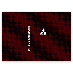 Поздравительная открытка с принтом MITSUBISHI CARBON в Кировске, 100% бумага | плотность бумаги 280 г/м2, матовая, на обратной стороне линовка и место для марки
 | Тематика изображения на принте: carbon | mitsubishi | sport | авто | автомобиль | карбон | лого | логотип | митсубиси | митсубиши | спорт | текстура