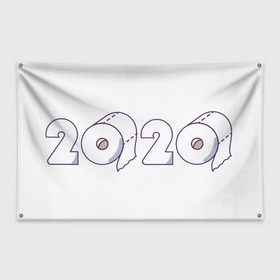 Флаг-баннер с принтом Пандемия в Кировске, 100% полиэстер | размер 67 х 109 см, плотность ткани — 95 г/м2; по краям флага есть четыре люверса для крепления | 2020 | coronavirus | covid 19 | коронавирус | пандемия | туалетная бумага