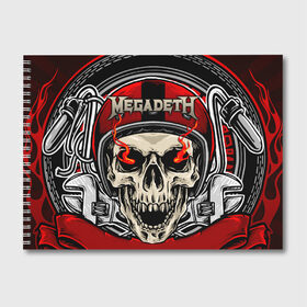 Альбом для рисования с принтом Megadeth в Кировске, 100% бумага
 | матовая бумага, плотность 200 мг. | countdown to extinction | бас | гитара | группа | дэйв мастейн | кико лоурейро | лос анджелес | метал | трэш | хард рок | хеви метал